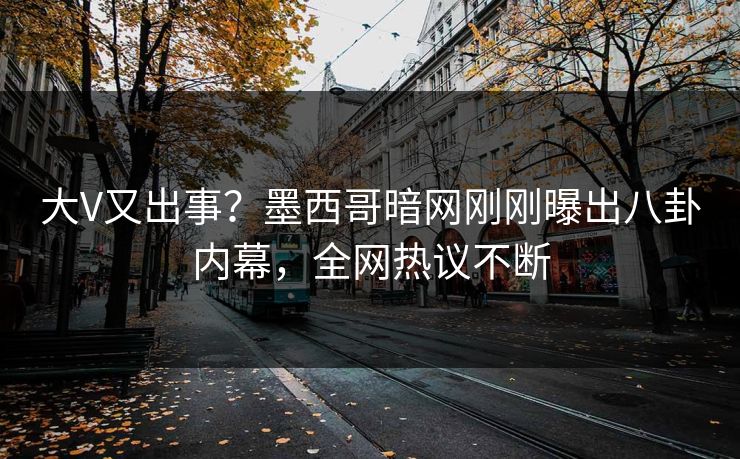 大V又出事？墨西哥暗网刚刚曝出八卦内幕，全网热议不断