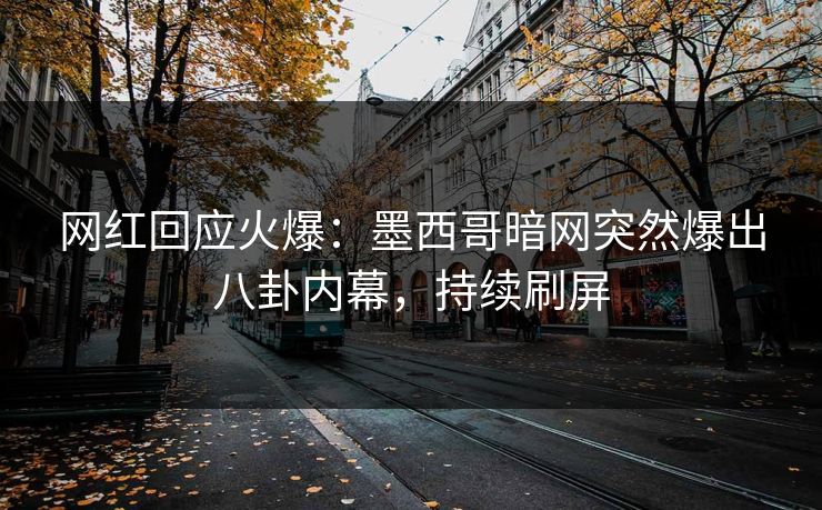 网红回应火爆：墨西哥暗网突然爆出八卦内幕，持续刷屏
